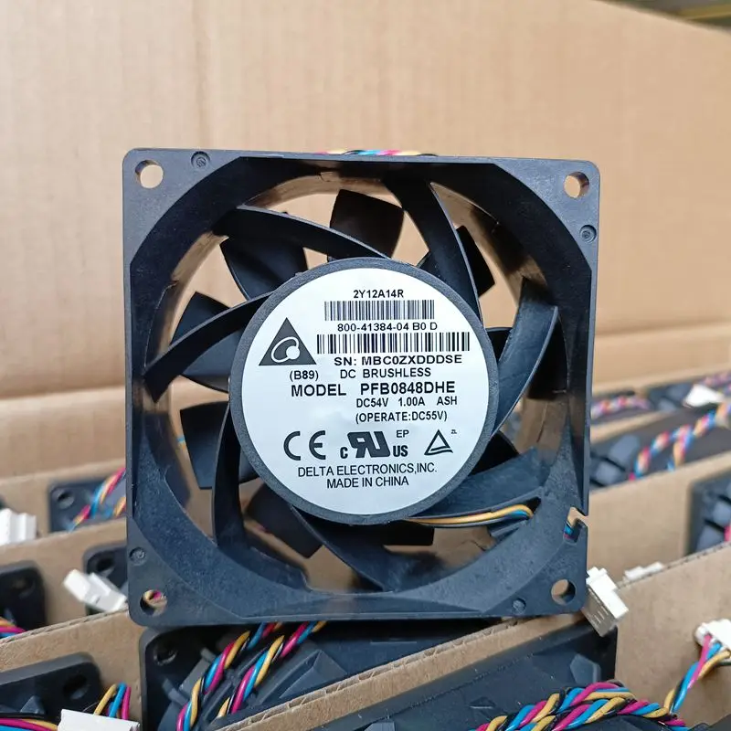 Delta PFB0848DHE 48V-54V 1.0A 8038 Boost High Speed Wind Pressure Cooling Fan