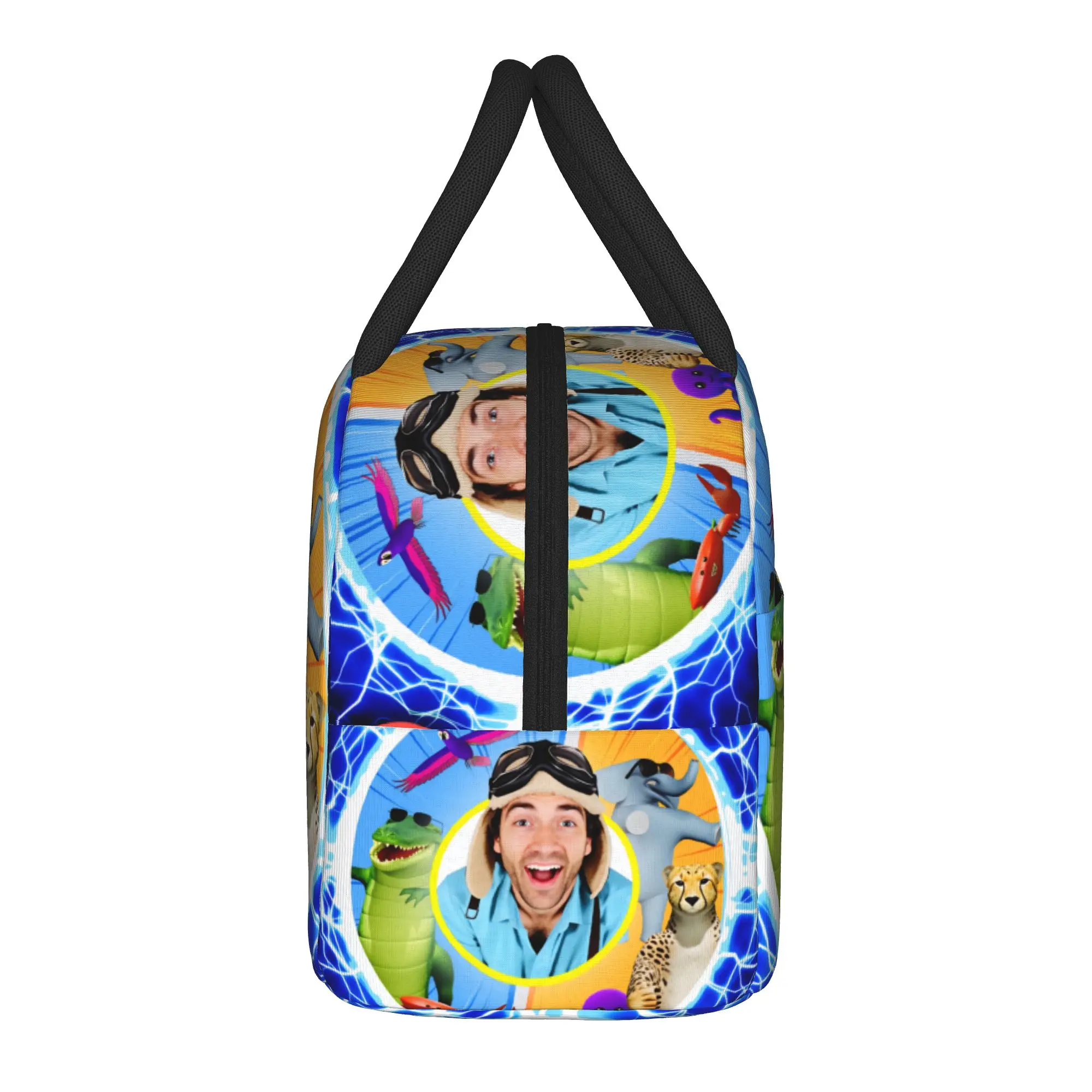 Danny Go Animated Programs Lunch Bag  Retro Lunch Box For Women School Portable Cooler Bag Oxford Print Thermal Tote Handbags