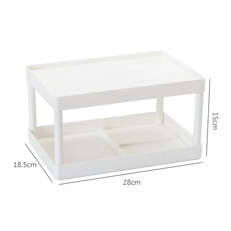 

Desktop Double - layer Multifunctional Storage Shelf for Cosmetic and Sundries Organizer, Plastic Desk Storage Rack