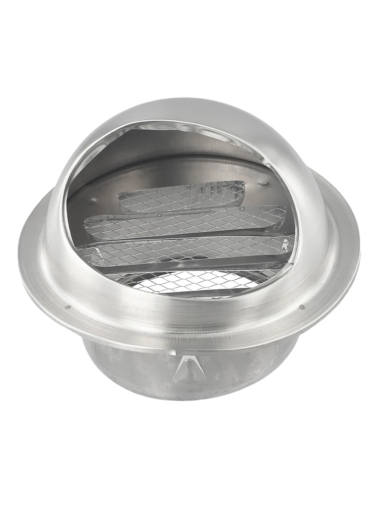 Brand New For Wall Air Outlet Grille Vent Cap Heating Cooling Silver Windproof 75-200mm Hemispherical Rainproof