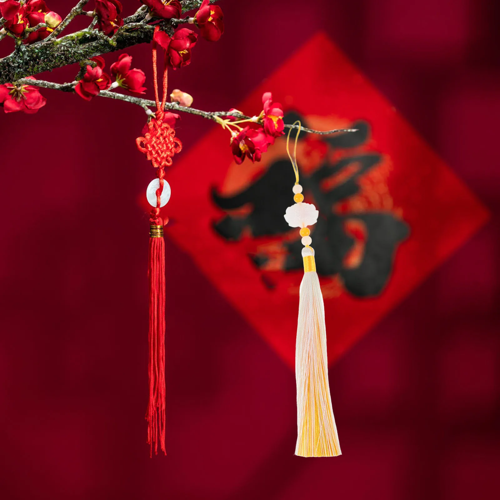 

Набор из 5 китайских подвесок-кисточек с винтажным дизайном лотоса, прочные, из мягкой ткани, для пояса Ханьфу, традиционный китайский аксессуар