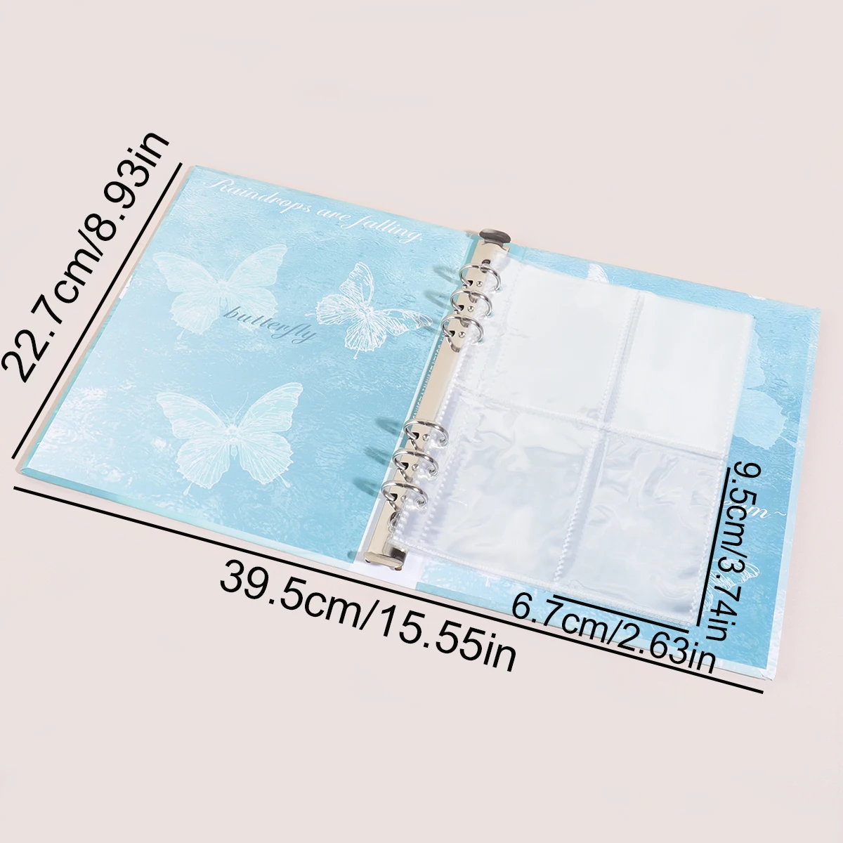 1 pc photo album loose-leaf sleeve, spiral-bound, beautifully portable and decorative, suitable for collecting photos and cards