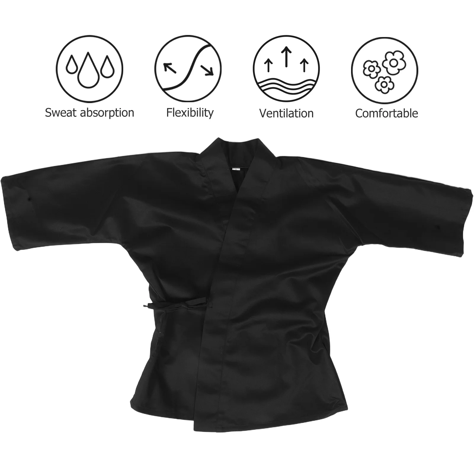 日本のシェフコート 伝統的な着物スタイル 通気性のある綿生地 作業服 フリーサイズ 寿司屋向け 日本風