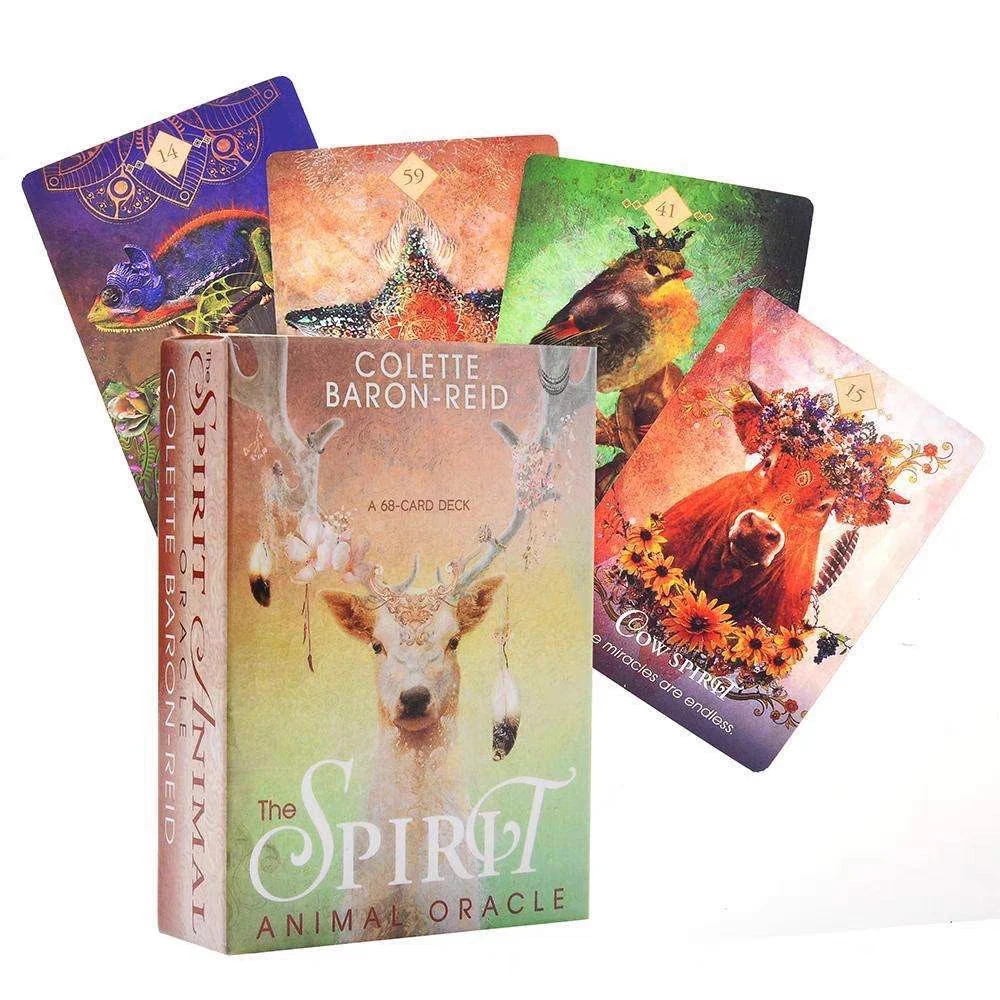 

The Spirit Animal Oracle Deck 68pcs Cards English Board Game Modern Witch Astrology Divination Tool Magic The Gathering Party