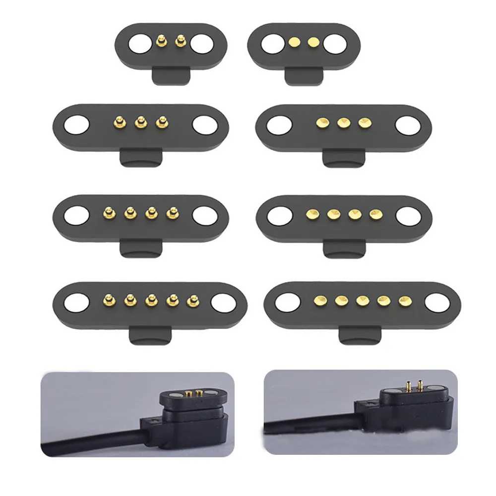 

1Pair 1A DC Magnetic Pogo Pin Connector 2Pin 3Pin 4Pin 5Pin Pogopin Male Female Spring Loaded DC Power Socket 2P 3P 4P 5P