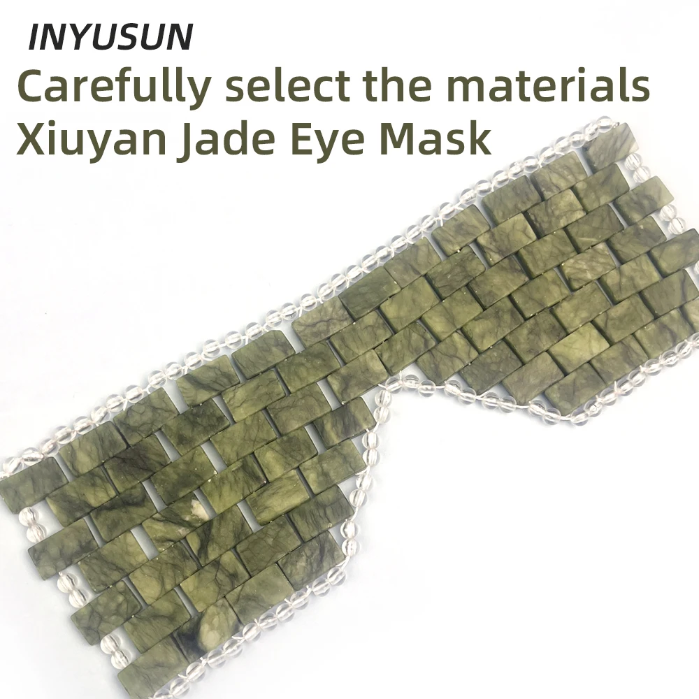 Masque pour les yeux en Jade, dispositif de Massage Portable et pratique pour le Relaxation des yeux et les soins du visage, 1 pièce
