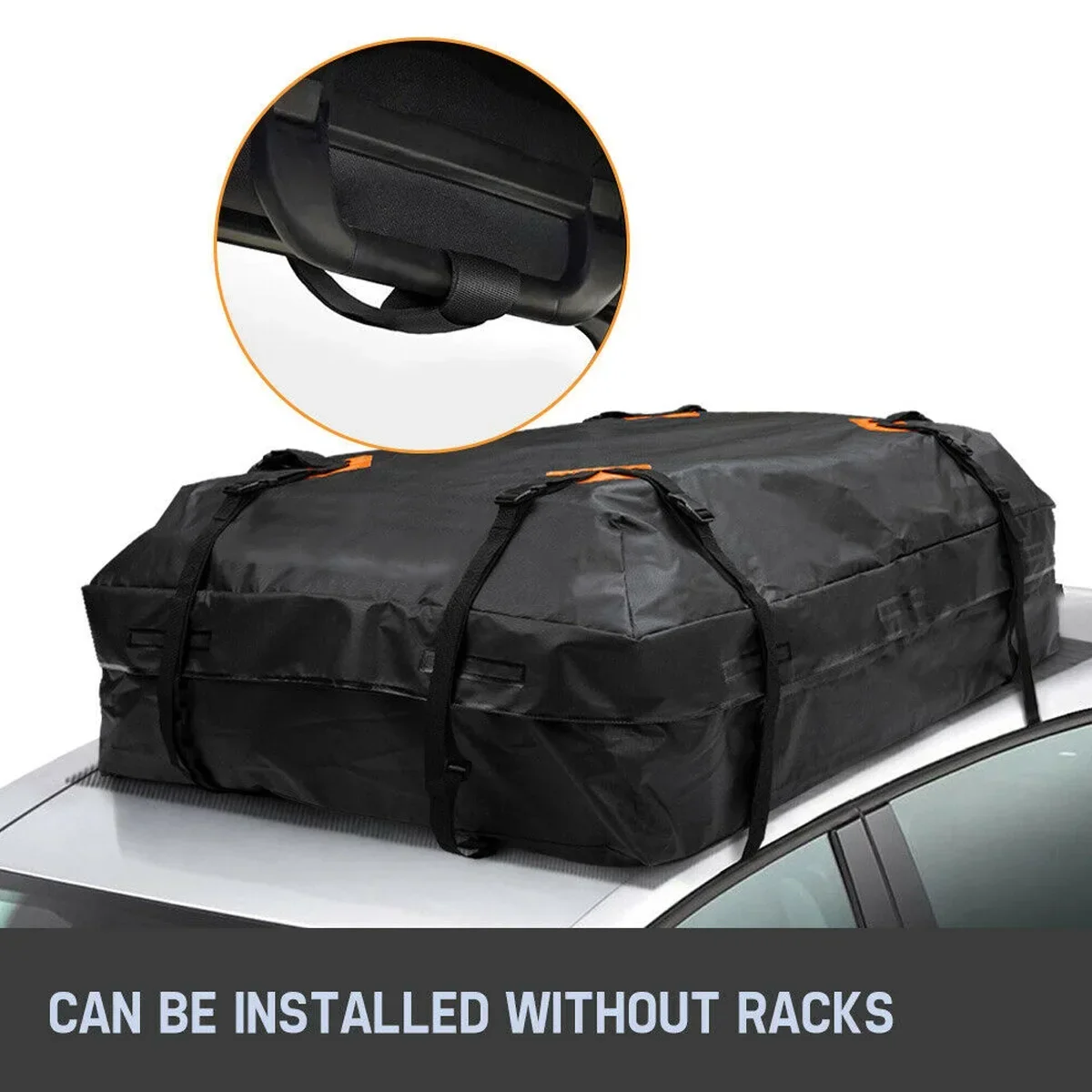 120x90x44cm Large Waterproof Car Cargo Roof Bag Rooftop Luggage Carrier Black Storage Cube Bag Travel SUV Van For Cars Body Kit