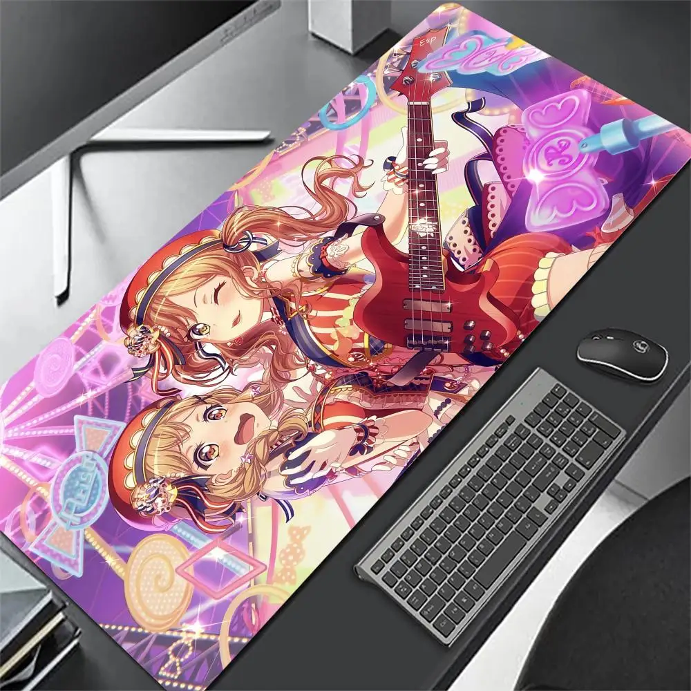 Natural rubber mat BanG Dream Mouse Pad Anti-slip Rubber mouse mat Computer Gamer Desk Mat Stitched Edge Large Gaming Mousepad