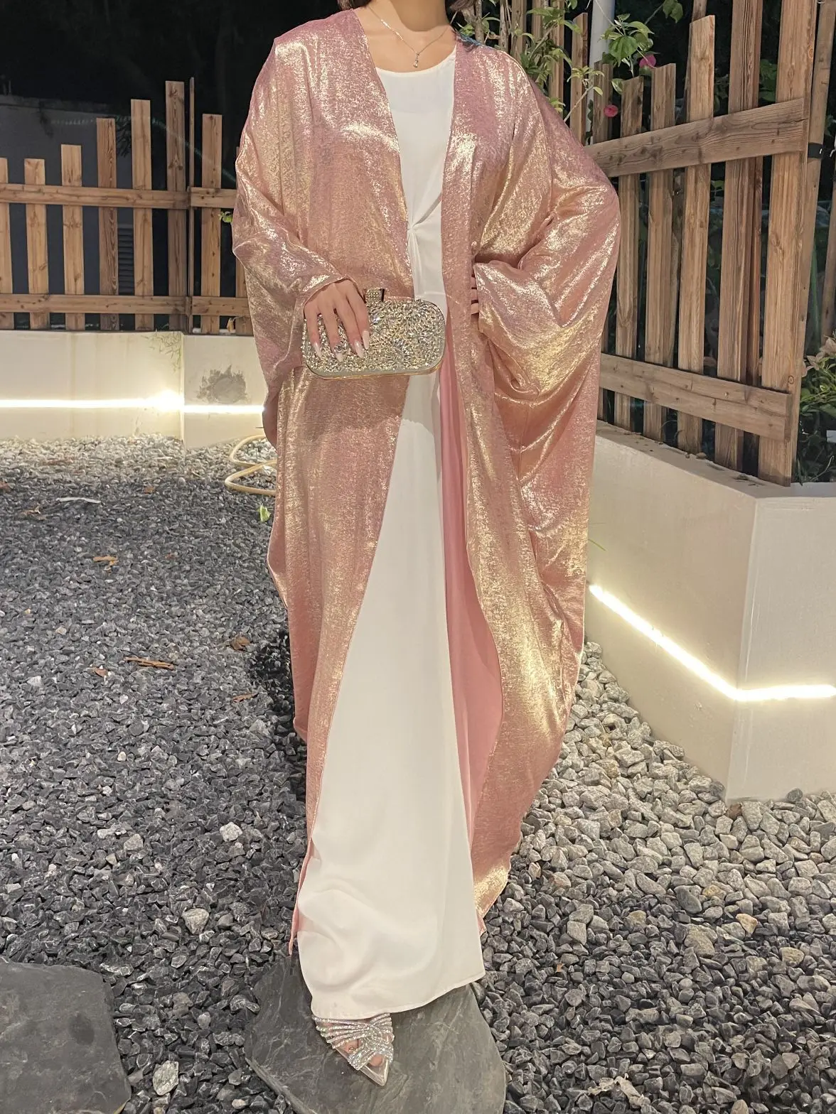 여름 여성 의류 무슬림 의류 아바야 반사 재킷 드레스 로브 루즈 롱 오픈 가디건 로브