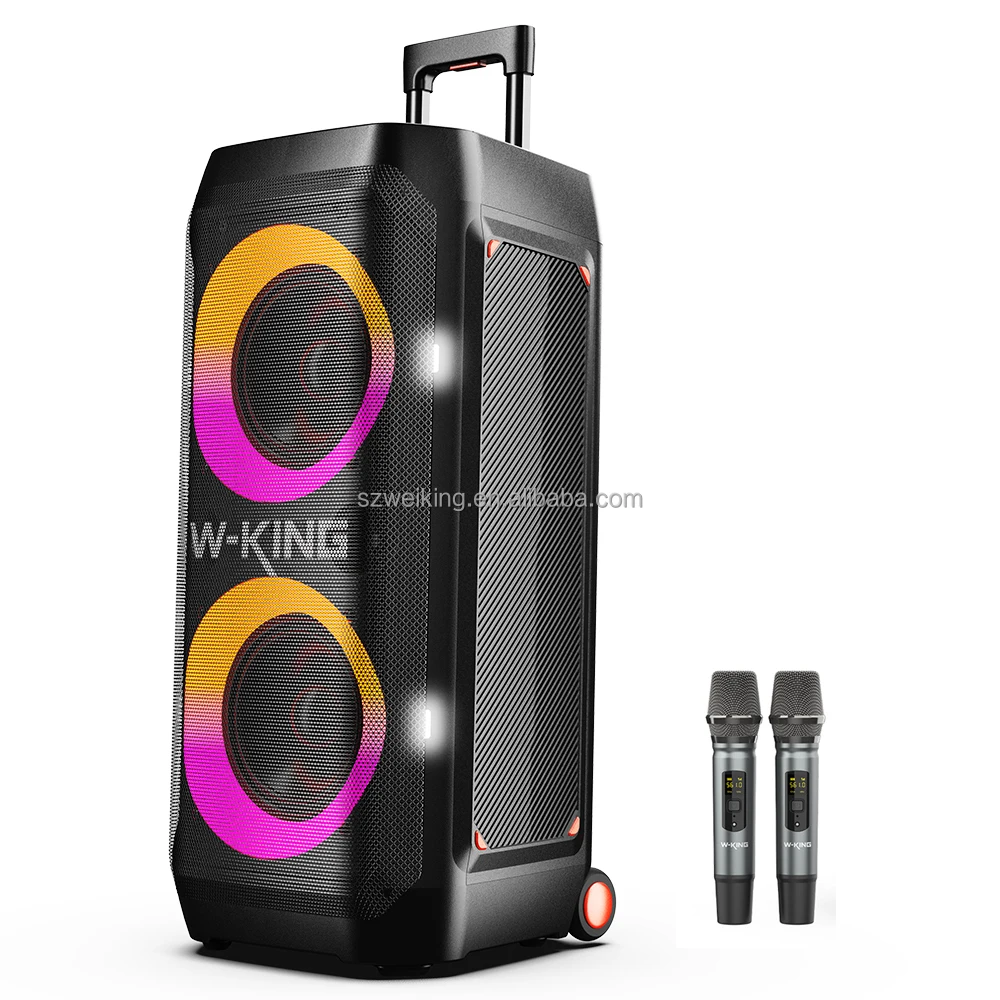 

Original W-King T12+ PartyBox Speaker New Released 270W Karaoke Bluetooth Speaker Party Music Player Soundbox Boombox
