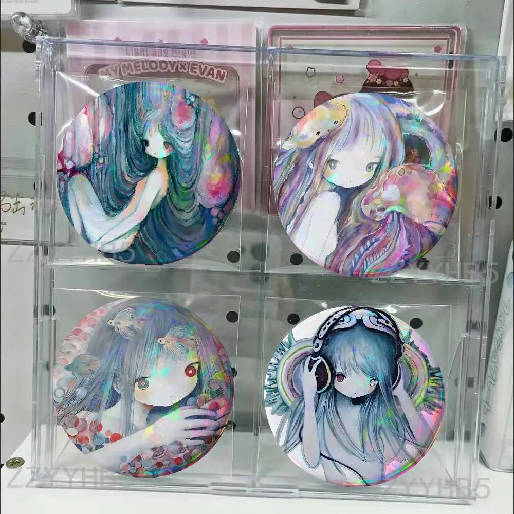 

K-kikuo Art Anime Cartoon Meme Coin Badges Tinplate Round Brooch Custom Anime Role Enamel Pins Gifts for Fans Friends