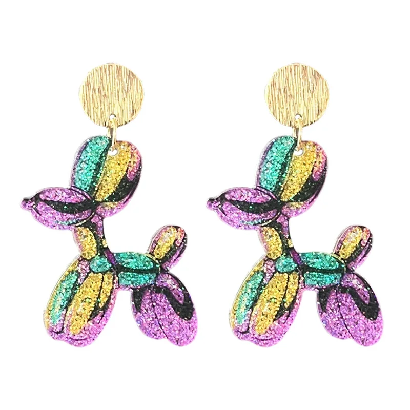 New Carnival Earrings Shining Party Parade Earrings Boots Map Bow Pop Earrings Carnival Decoration