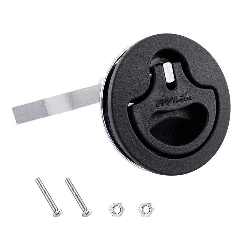 Nylon Cam Latch Flush Mount Pull Hatch Deck Latch Turning Lift Handle With Back Plate Boat Marine Hardware Accessories