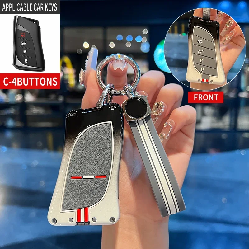 

Car Smart Fob Remote Control Key Case Holder Cover Chain For Lexus NX GS RX IS ES GX LX RC 200 250 350 LS 450H 300H Accessories