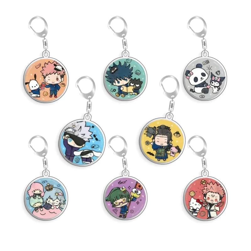For Jujutsu Kaisen Zenin Yuji Geto Suguru Kugisaki Nobara Panda Acrylic Selfmade Cartoon Anime Keychain Pendant Toy Gift