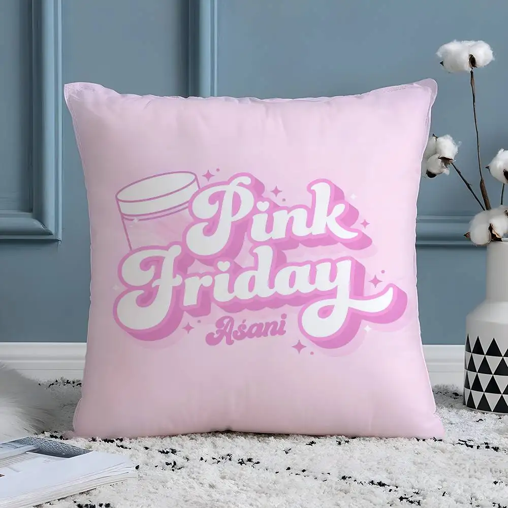 الجمعة) نيكي ميناج-المغني الوردي الجمعة كيس وسادة الراحة أريكة سرير حريري أنيق غير مرئية سستة مخصص الزخرفية ج #5