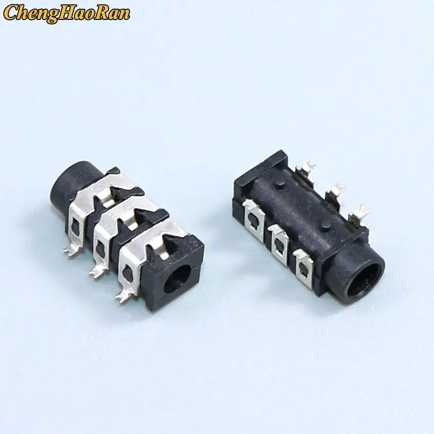 PJ Series 3.5mm Stereo Female Socket with Screw Audio Headphone Jack 3P Vertical Double Channel Connector 393 358 313 306（1-20）