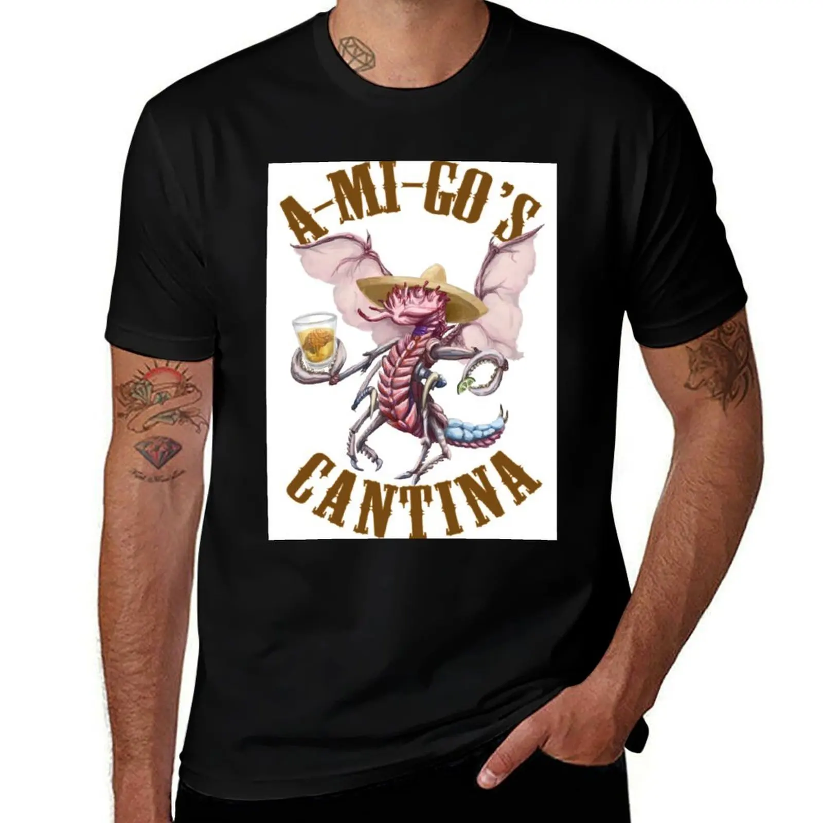 A-Mi-Go's Cantina T-Shirt Big and Tall Crew Neck Tee