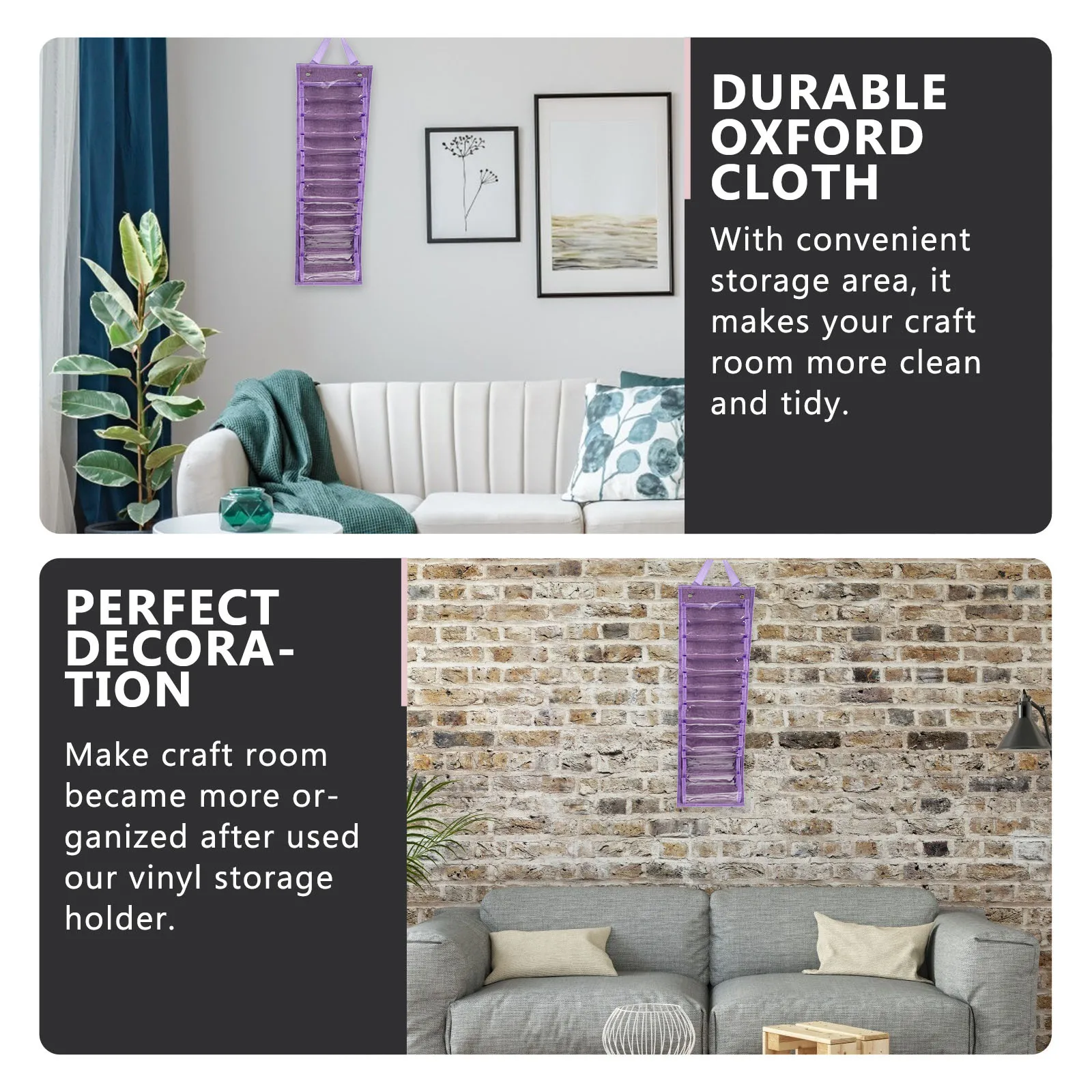 

1pc Vinyl Roll Holder Single-Side Multi Compartments Storage Rack For Craft Room Door Back Hanging Bag Portable Vinyl