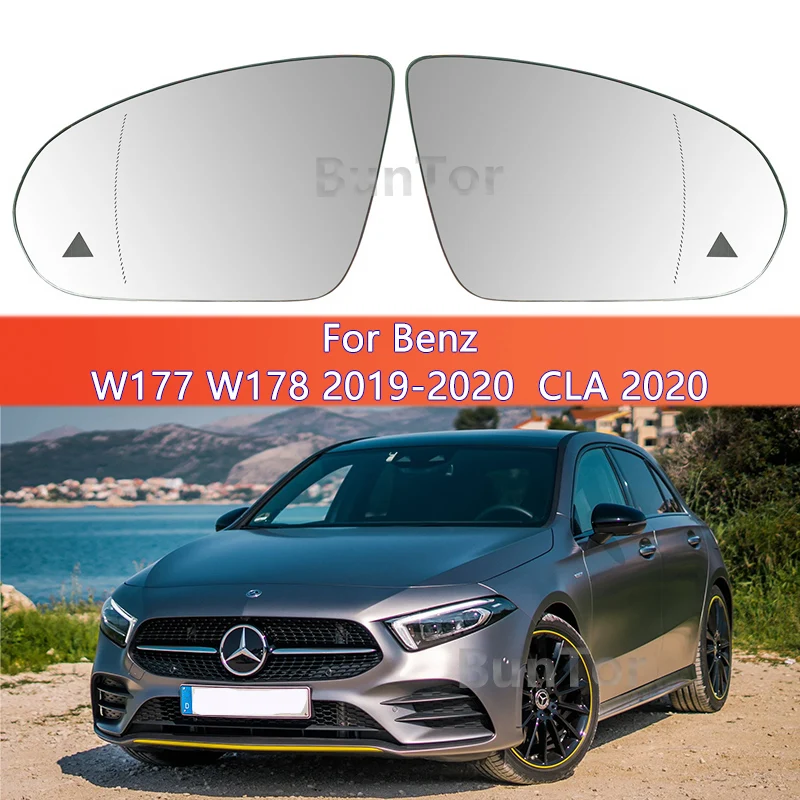 

For Mercedes-Benz W177 W178 2019-2020/CLA 2020 Side Rearview Mirror Glass With Blind Spot Assist/Car accessories Replacement