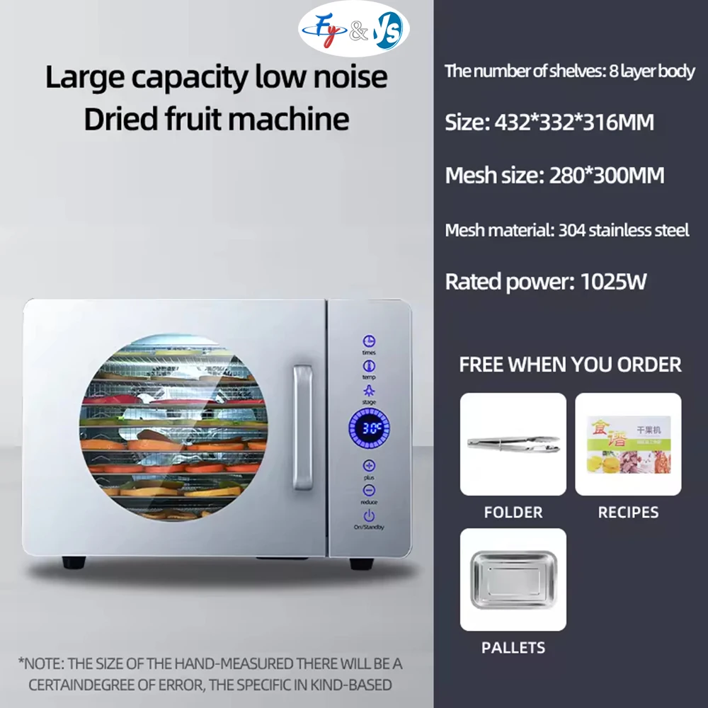 Large Commercial Food Dryer for Fruits, Roasting Mushrooms, Beef Jerky, Fish, and Shrimp Dehydration and Air Drying Machine