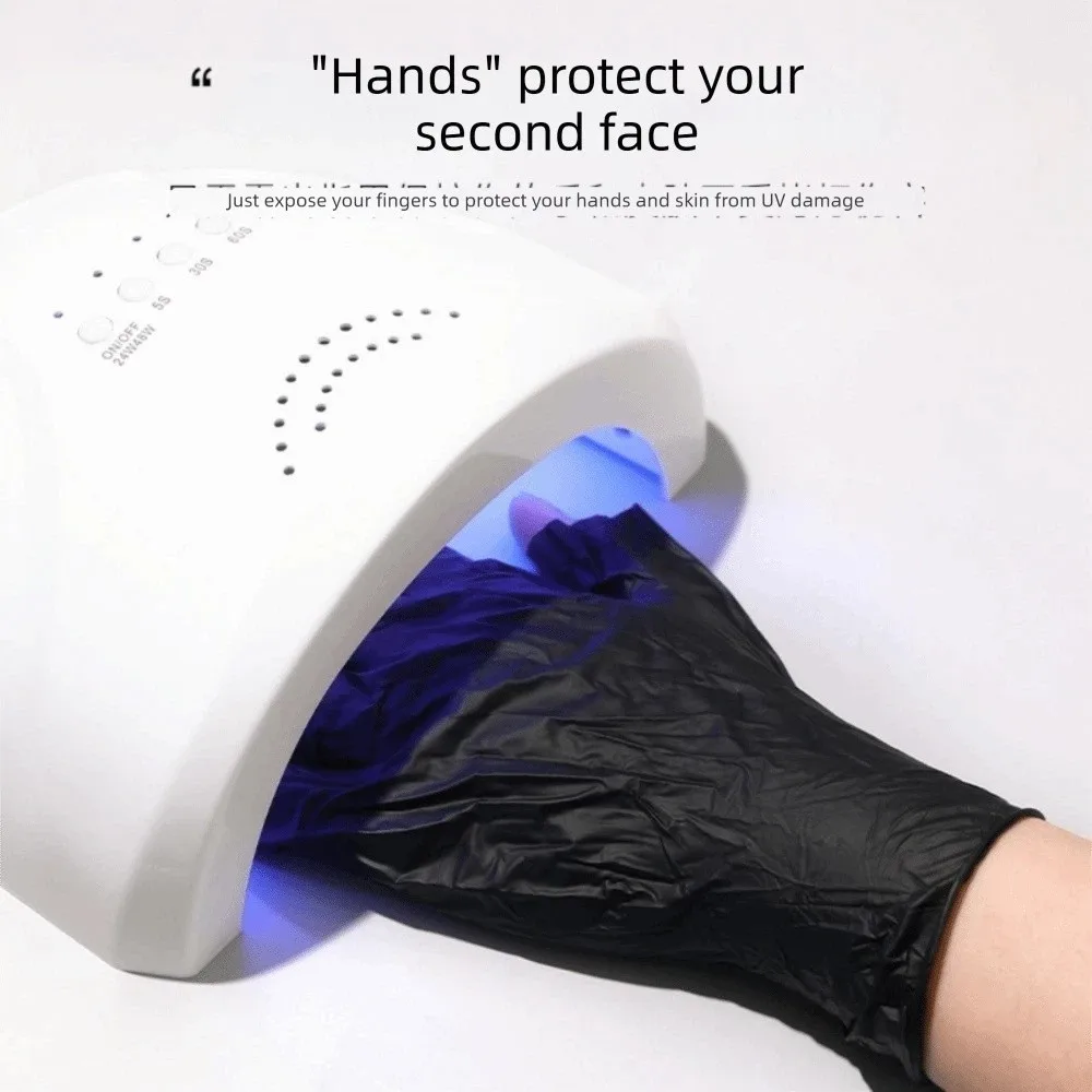 100Pcs Non-Toxic UV Protection Gloves Light Blocking Portable Finger Protector Strips Hands Protection Disposable