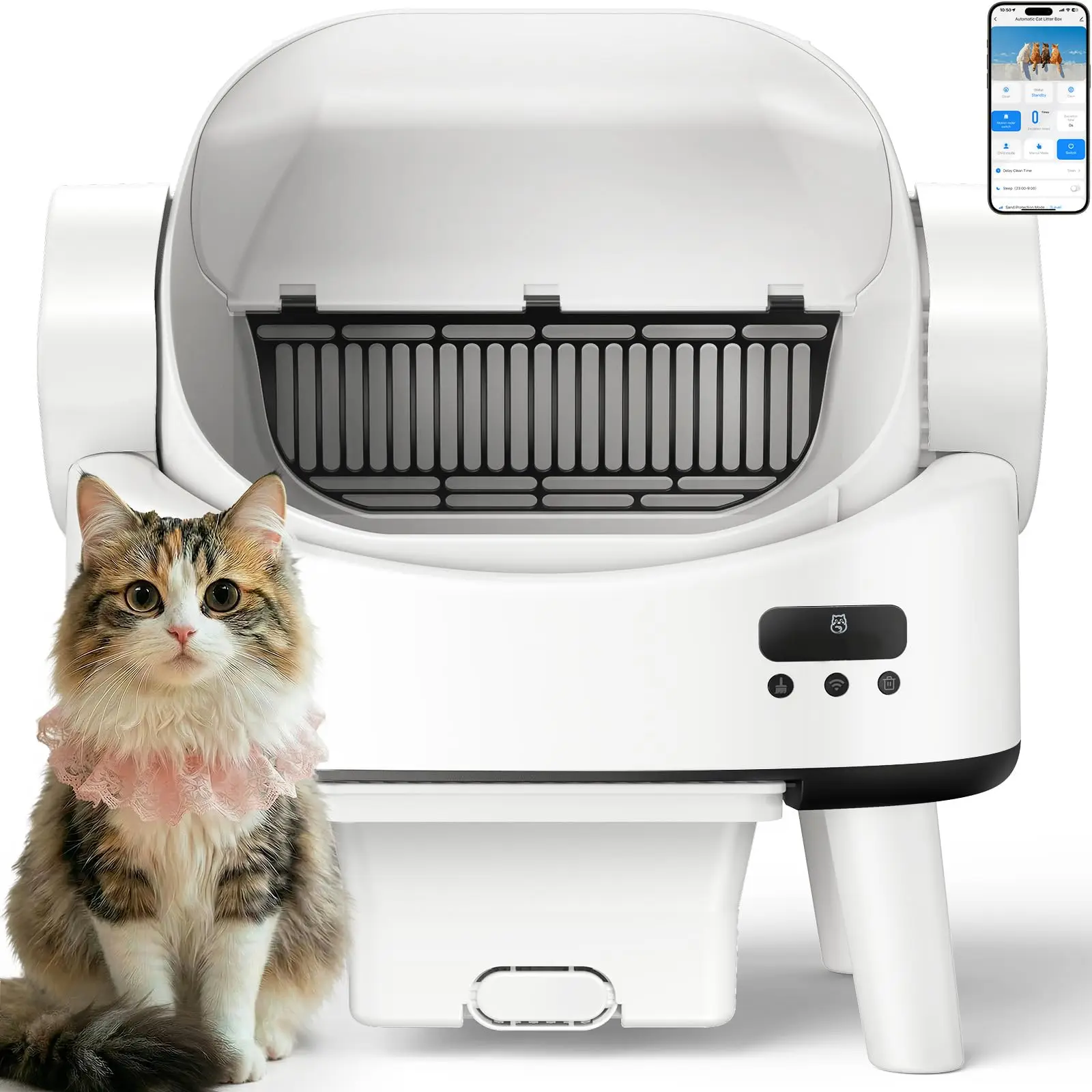 Automatic Self Cleaning Cat Litter Box for Multiple Cats