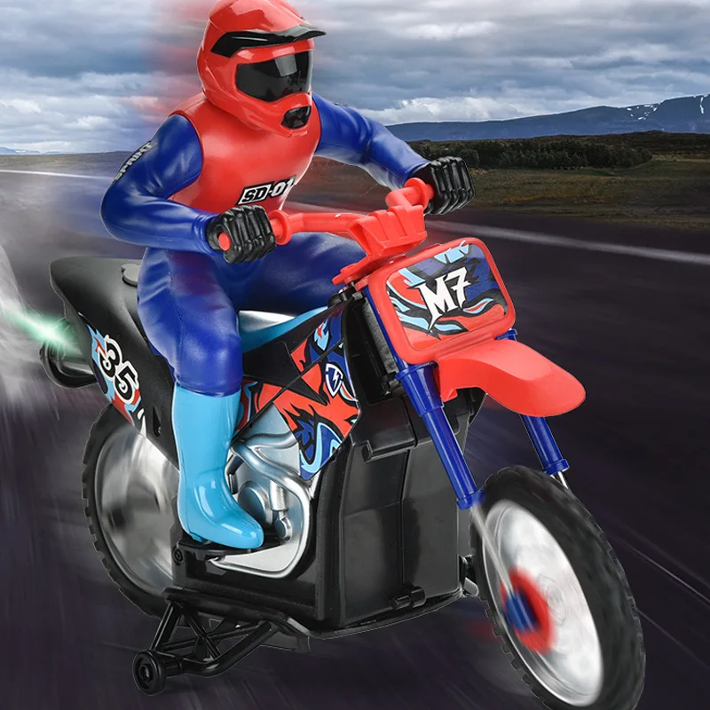 Cool Stuff-coches Rc, regalo divertido, coche de deriva Rc acrobático a escala 10:10, modelo de coche de Control remoto, motocicleta con pulverizador de pedos Kawaii, juguetes para niños