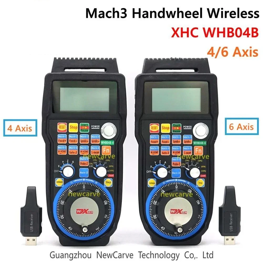 6/4 Axis Wireless CNC Electronic Handwheel Controller MPG Pendant Handwheel For Milling Machine For MK3 CNC Engraver Controller