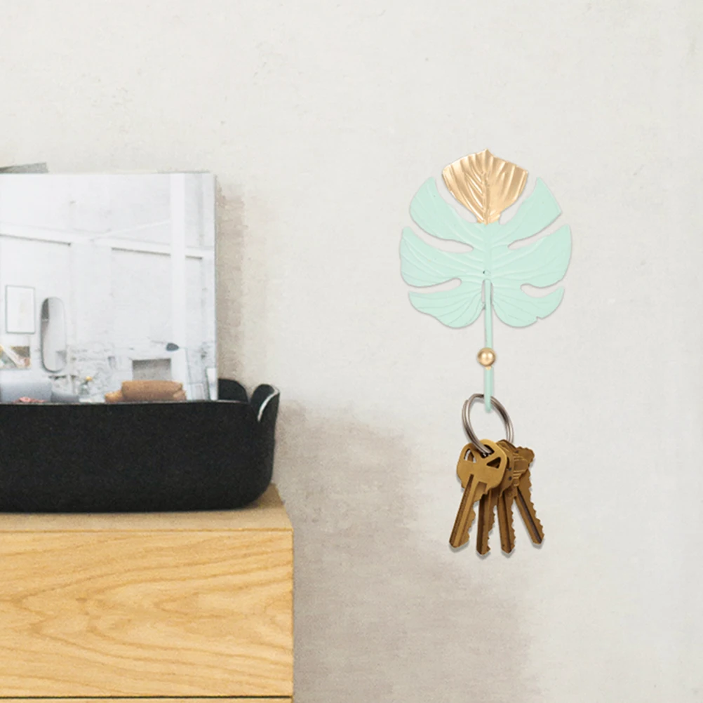 

2 Pcs Mini Hook Wall Creative Storage Hooks Heavy Duty Hat Hangers Coat Decorative Leaves Iron Metal Bathroom Cute Hanging