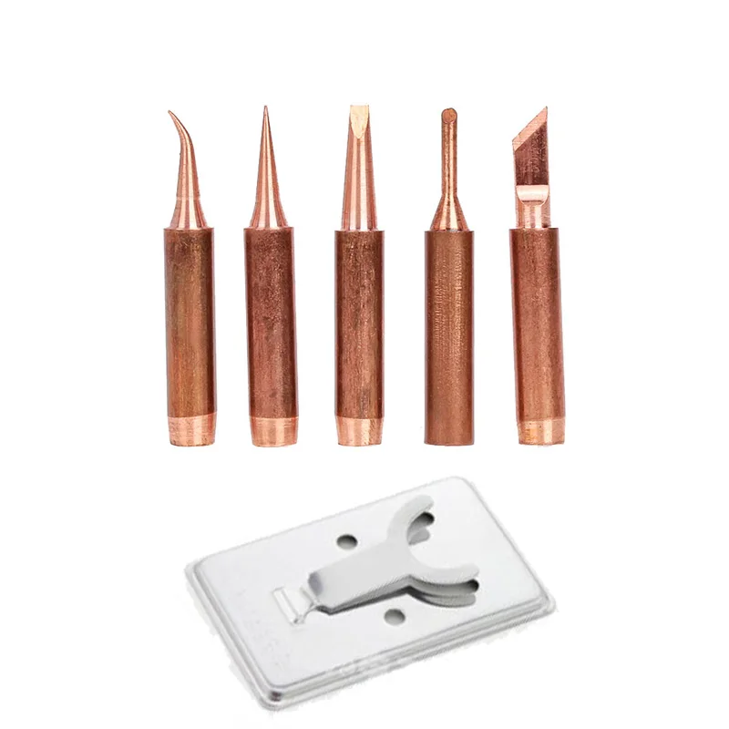 5pcs Pure Copper Lead-Free 900M-T-K Soldering Iron Tip Soldering Iron Tip For Soldering Rework Station Soldering Tools