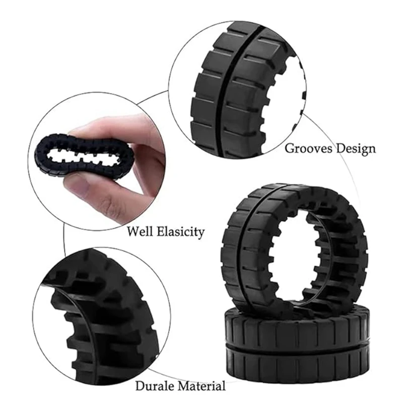 Adequado para irobot braava jet m6 vassoura esfregando aro de pneu de pano, 18 acessórios de coldre de pneu pneus antiderrapantes de substituição