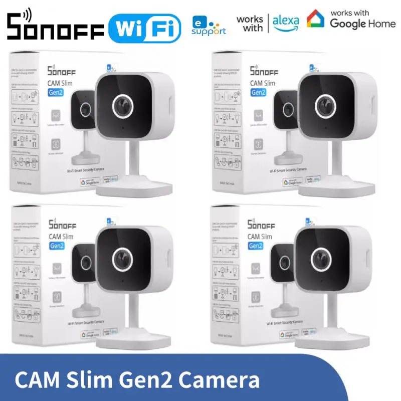 SONOFF CAM Slim Gen2 Smart Home Security Camera 1080P Human&Motion Detection Night Vision Two-way Audio Via EWelink Google Alexa