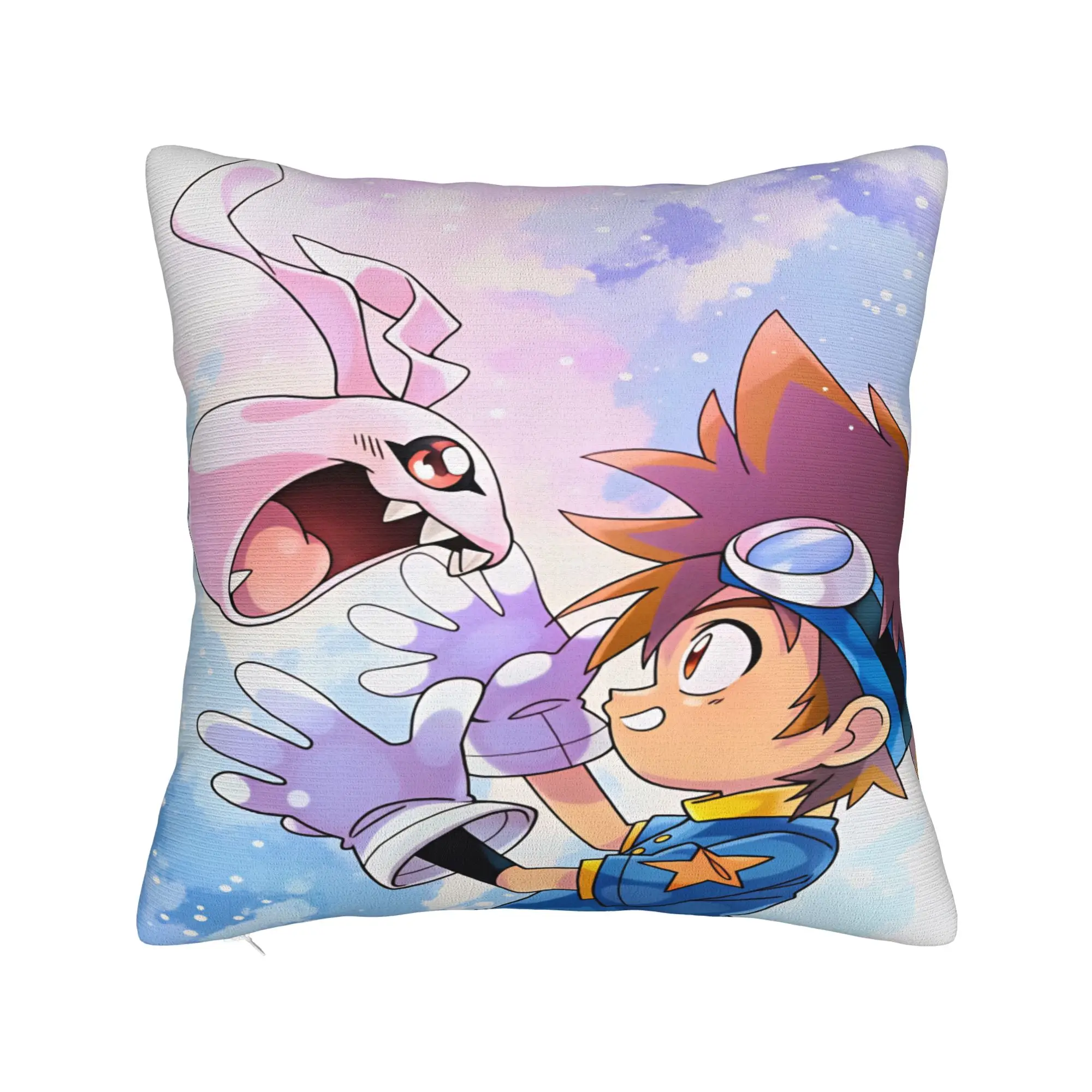Digimons Pillow Case  Comfy Pillow Cover For Office Car Home Decor Funny Pillowcases