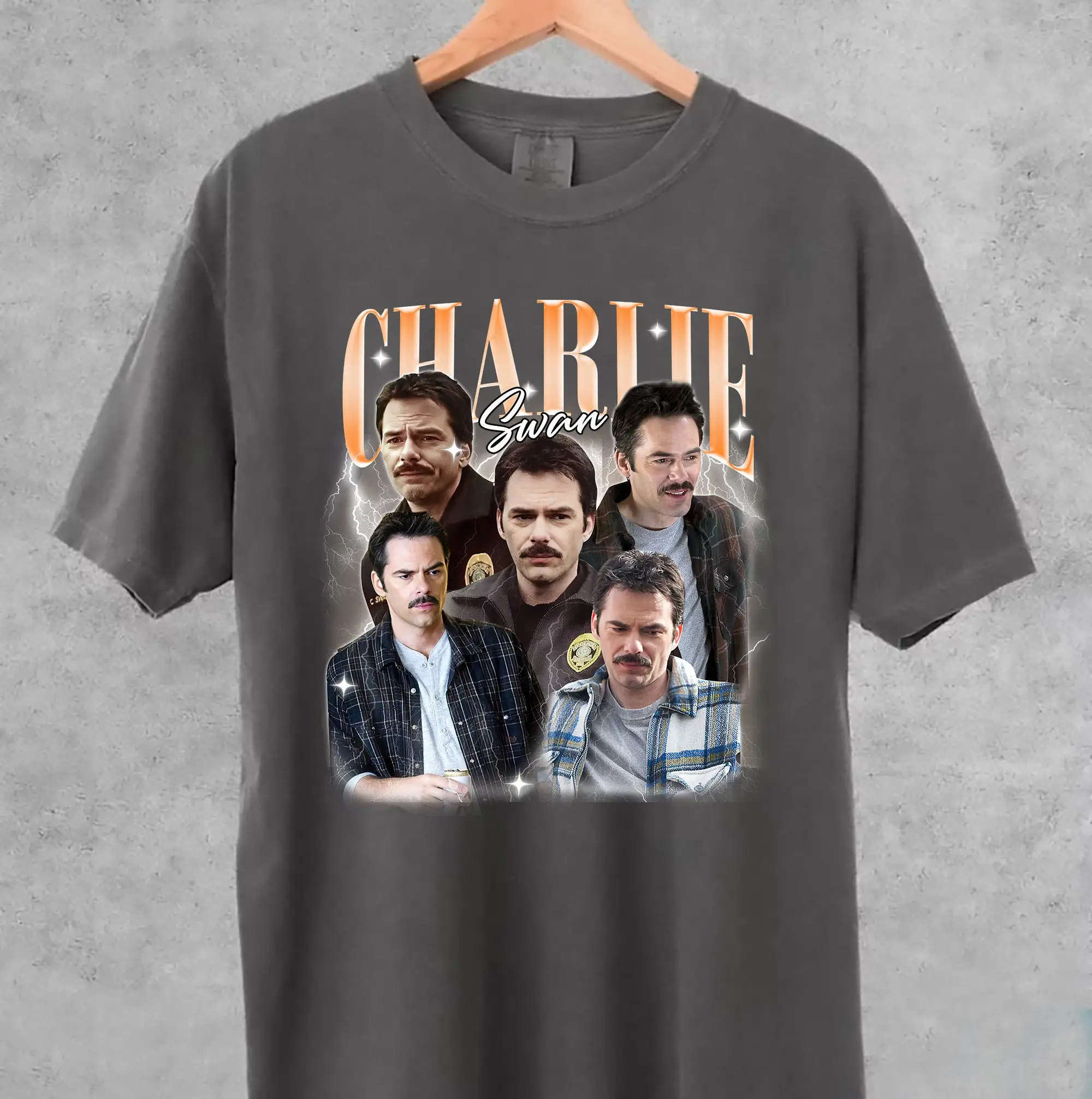 Charlie Swan 90s Vintage Tee - Comfort Colors® - Billy Burke Fan Shirt - Team Charlie Retro Top