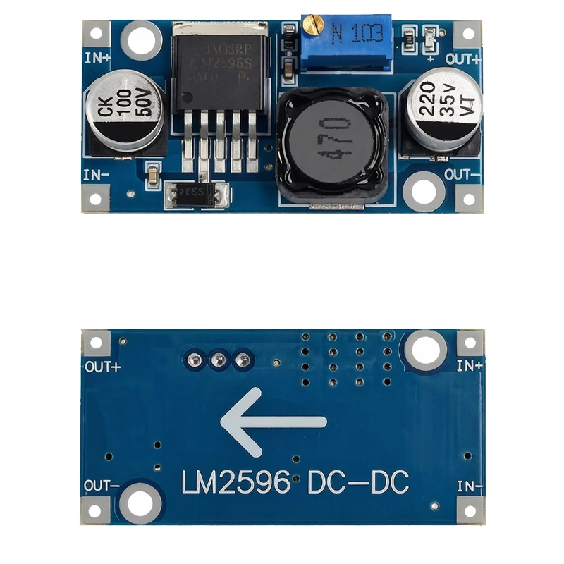 5PCS LM2596 DC-DC Step Down Buck Converter Module Wide Input 3.0-40V Adjustable Output 1.5-35V Voltage Regulator Board