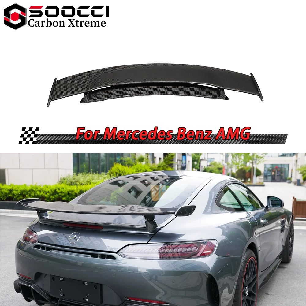 

GTR Style Dry Carbon Fiber Rear Spoiler for Mercedes Benz AMG GT Rear Wing Lip Diffuser Splitter Trunks Aerodynamic Tailor-Made