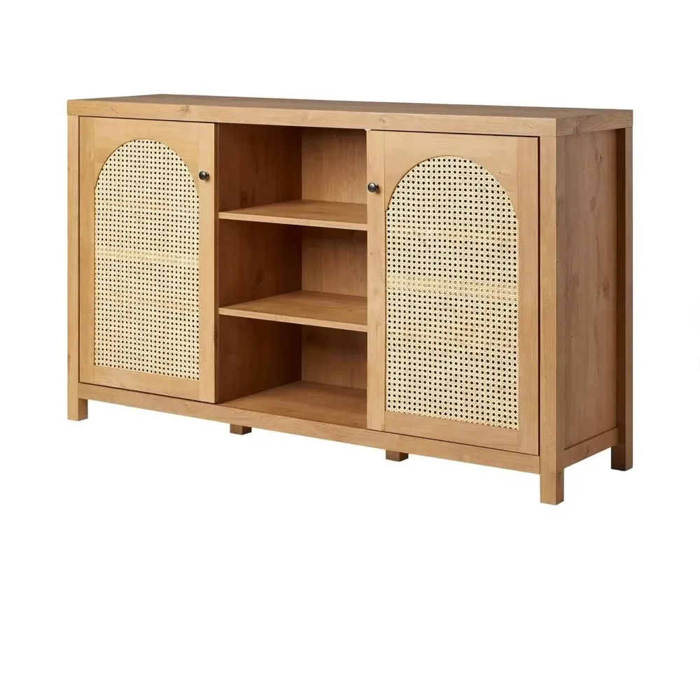 Bohemian Arched Rattan 2-Door Sideboard, 58