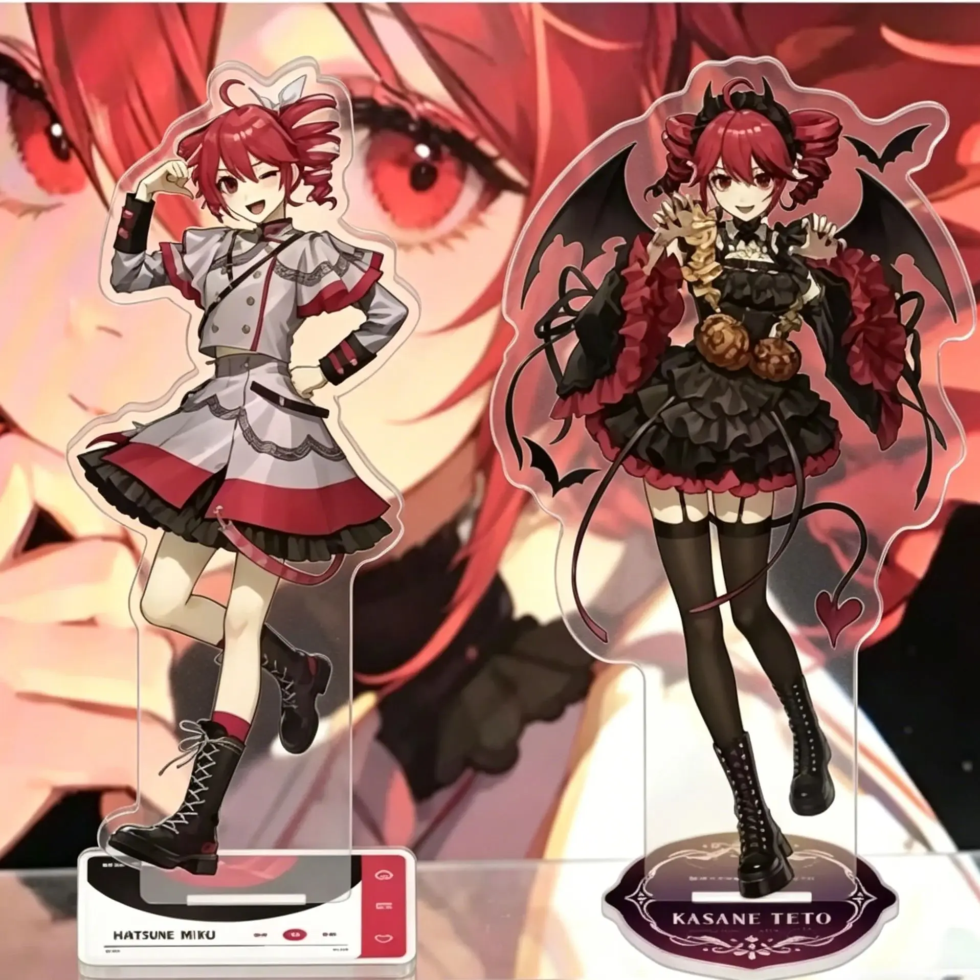 Stylish Delicate Kasane Teto Anime Figure Acrylic Stand Model Plate Desk Decor Cosplay Pendant Clothes Accessories Gifts