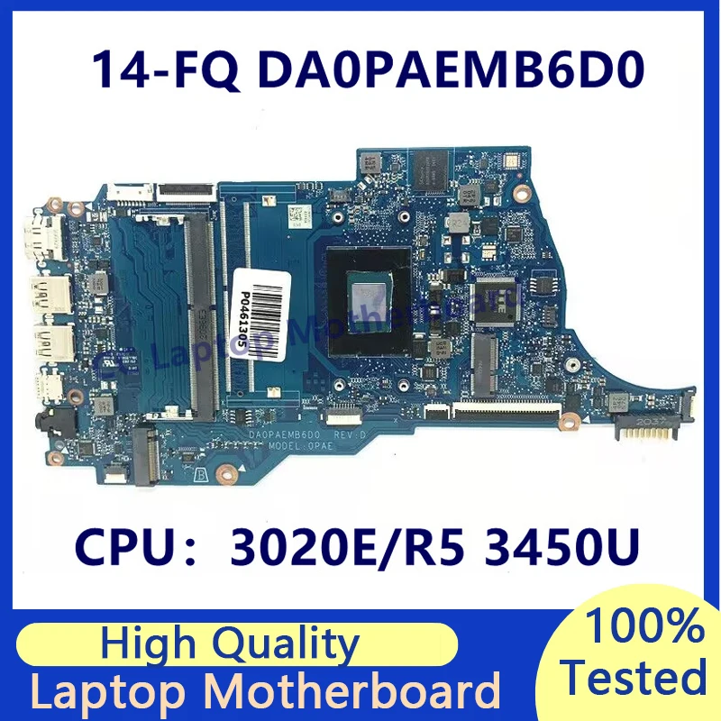 

M31198-001 M31198-601 For HP 14-FQ 14S-FQ Laptop Motherboard With AMD 3020E/Ryzen 5 3450U CPU DA0PAEMB6D0 100% Fully Tested Good