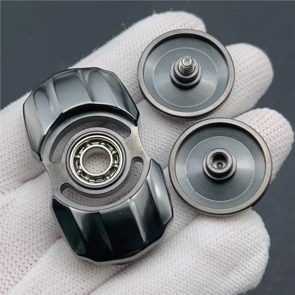 Star Studio EDC Flowing Light Zwei-Blatt-Fidget-Spinner Zirc poliert Fidgeting Spinner Angstlinderungs-Gadgets Original-Design