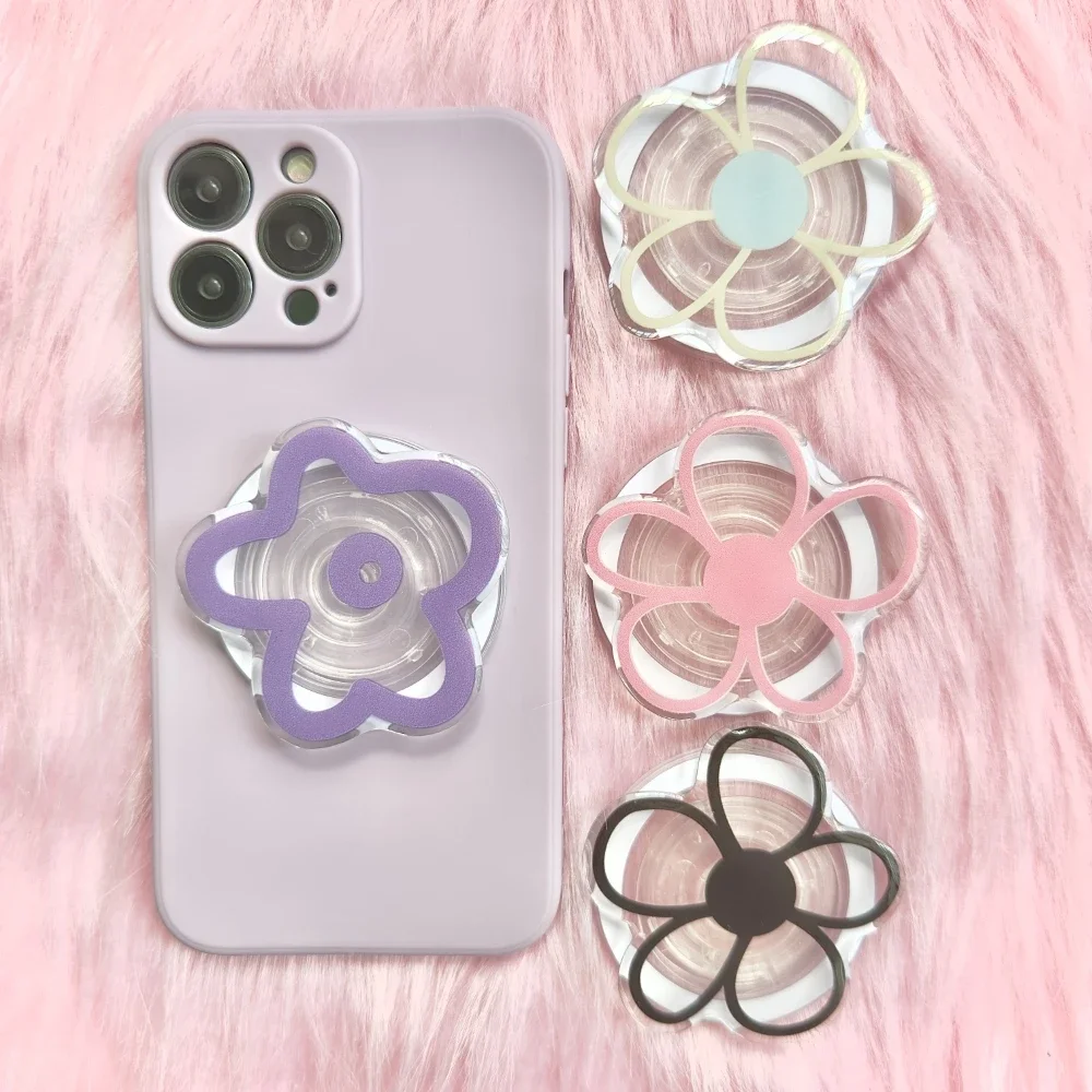 Cute Round Magsafe Grip Tok Macsafe Grip Holder Ins Floral Magnetic Bracket Finger Ring Handsfree Support Griptok Stand