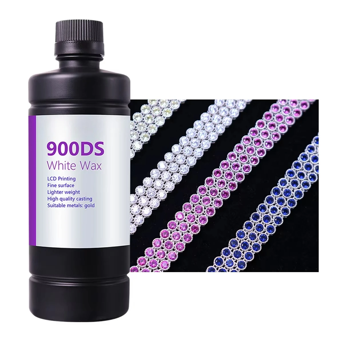 1kg White Castable Wax Photosensitive Resin High Precision Stable Raw Material for Jewelry Casting LCD DLP Printer