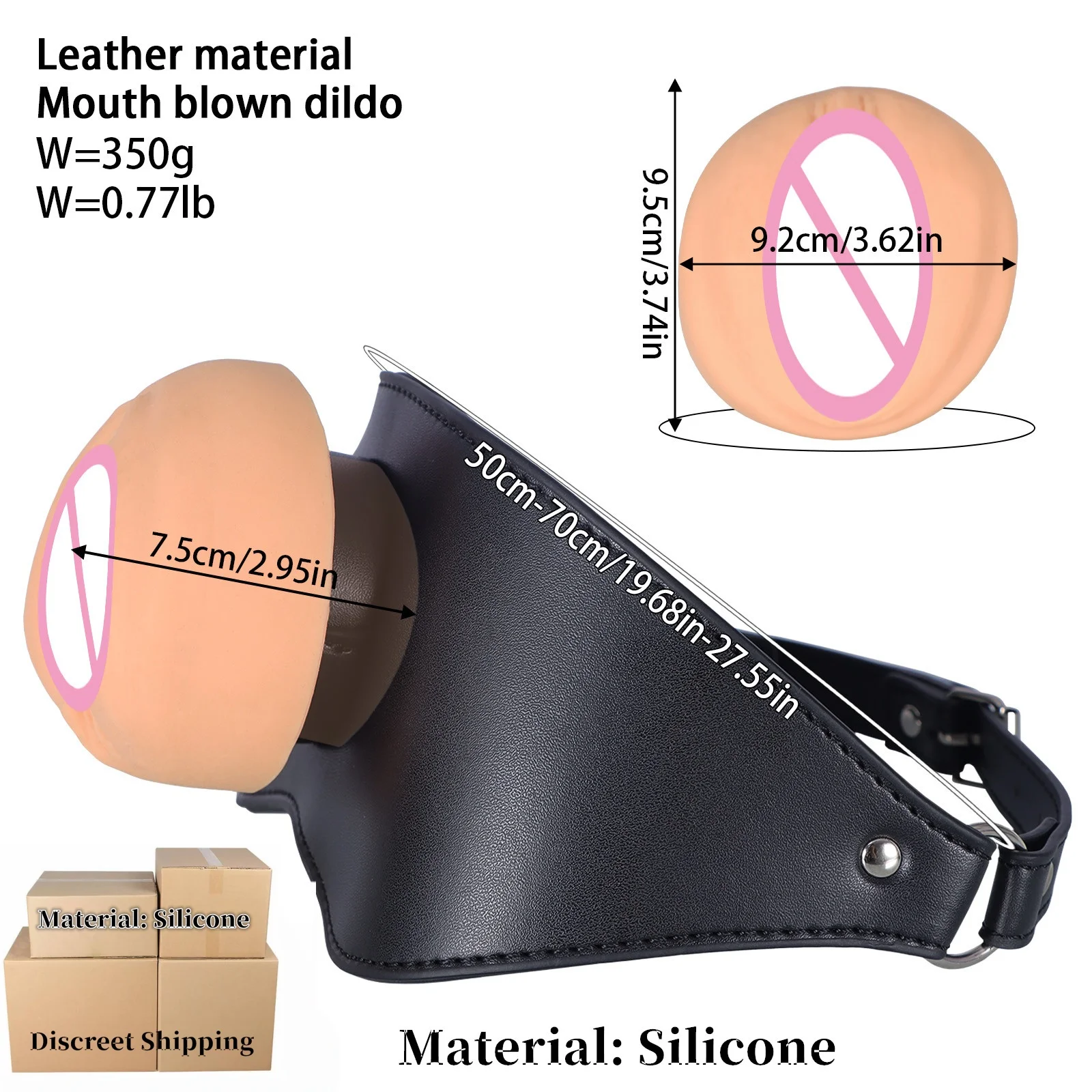 Adult Masturbator Silicone Bondage Open Mouth Gag Sex Toys For Masturbators Pocket Pussy Realistic Vagina Blowjob Masturbation view 2