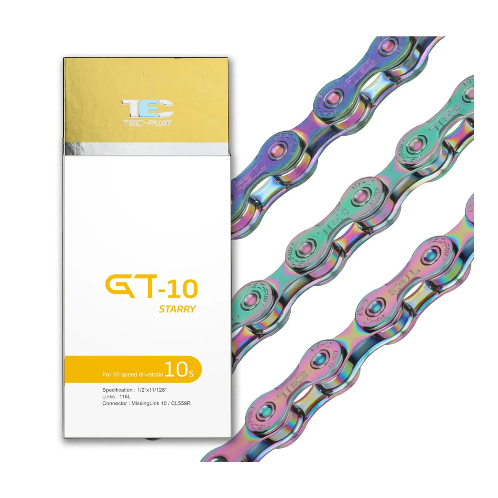 AliExpress KMC-TEC Bike Chain 10 Speed colorful Chain MTB Road Bike Mountain Single City Bike Bicycle Chain 1/2" x 11/128" Bike Cycing Part