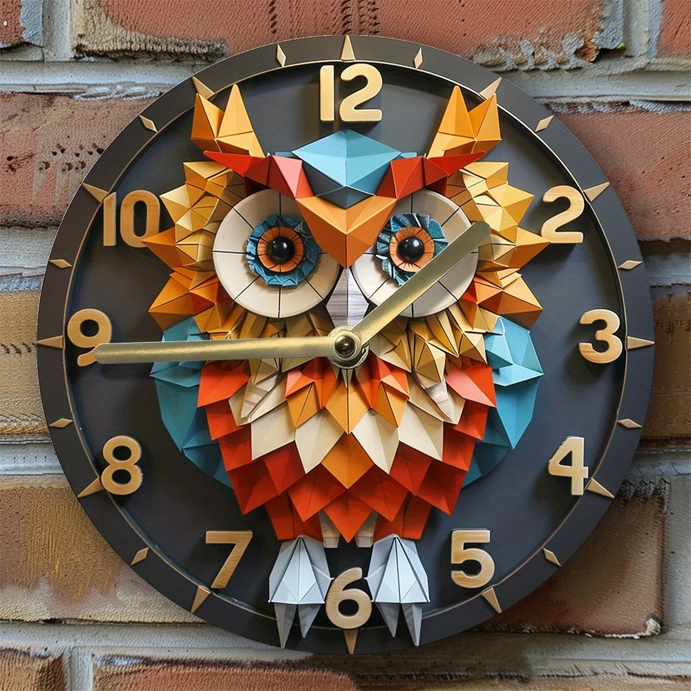 

Clock With Owl Design -Diy, Autumn-Themed Decor For Apartments & Girls' Rooms Clock Wall Decor Wall Clocks For Living Room Decor