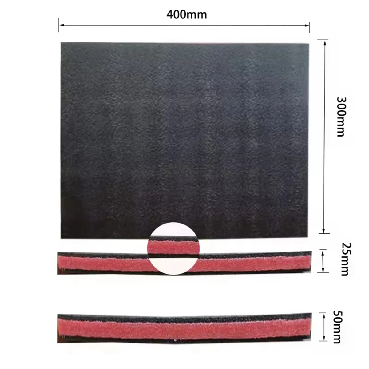 

AA25 2PCS Customizable Foam Sheets for Toolbox Organization, Shock-Absorbing Protection 400x300x25mm