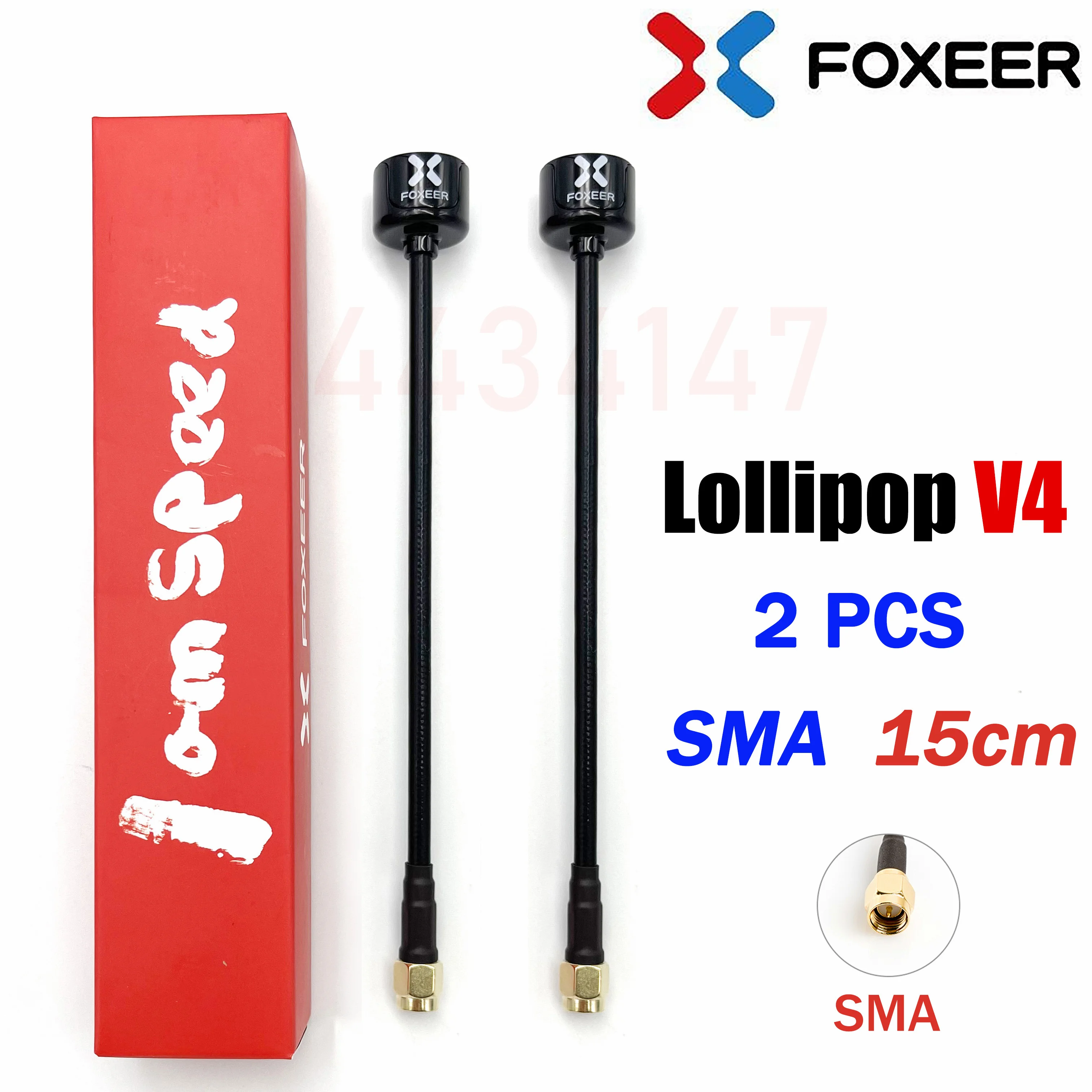 Foxeer Lollipop V4 Lollipop Omni 5.7G 2.6DBI Antena RHCP LHCP SMA MMCX Right Straight RHCP UFL Super Mini do RC FPV Drone 2PCS