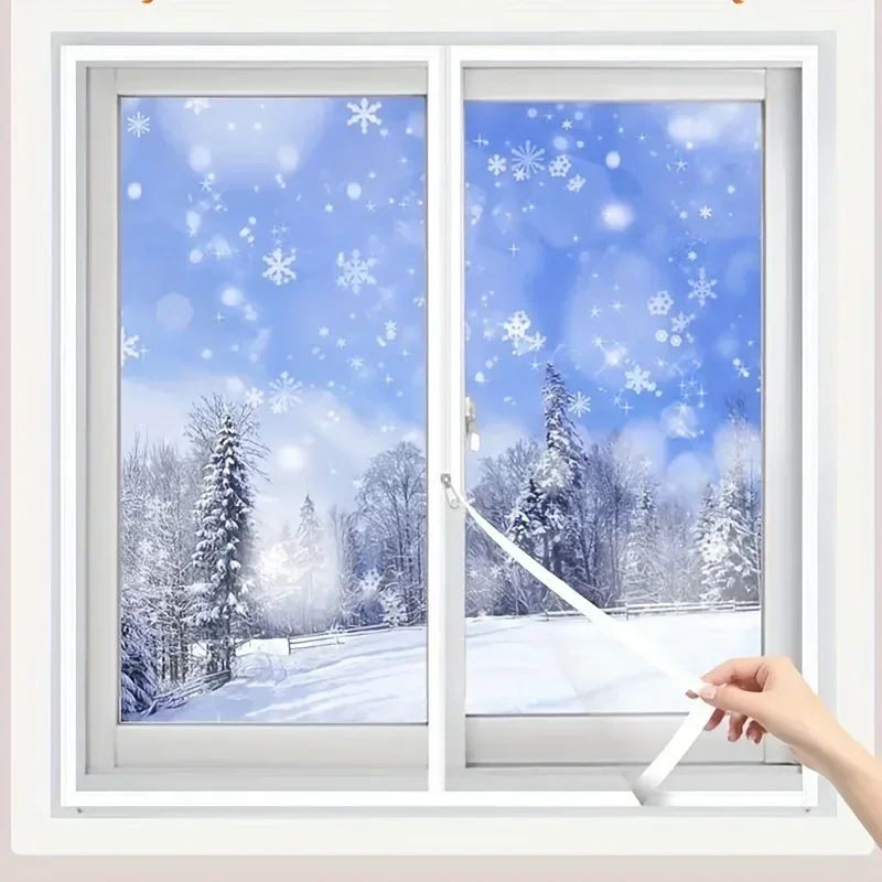 Winter Window Sealing and Insulation, Cold Proof Bedroom Window Sealing and Insulation, Self-adhesive Window Insulation Film