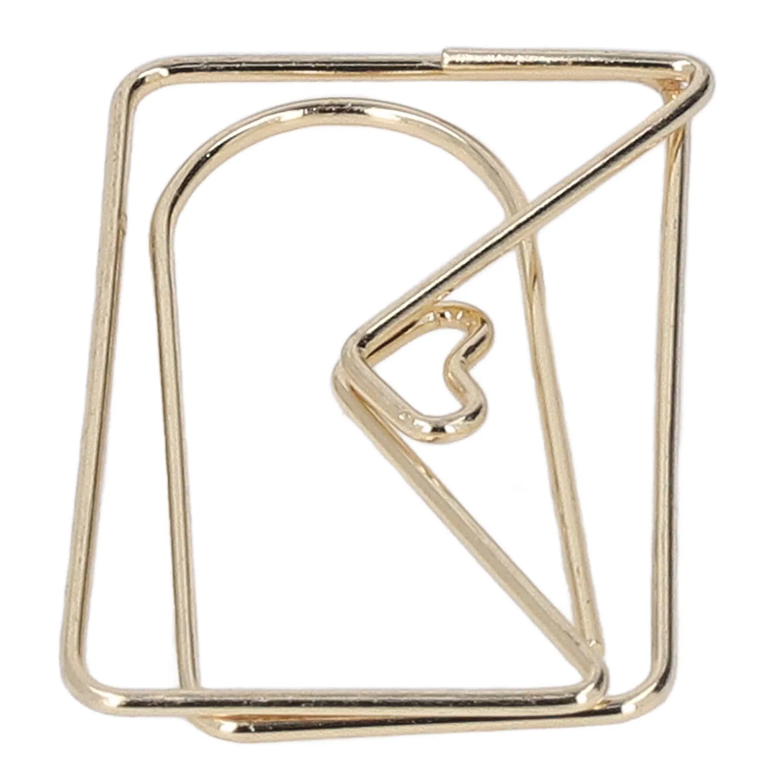 100 Uds Clips de papel metálicos proceso de galvanoplastia dorada Clips de papel antioxidantes antideslizantes con caja de almacenamiento para sobres de trabajadores